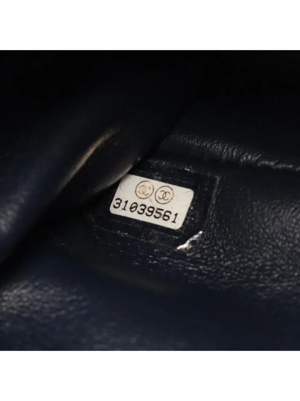 Chanel Shoulder Bag Quilted Navy Caviar Leather Small Chain